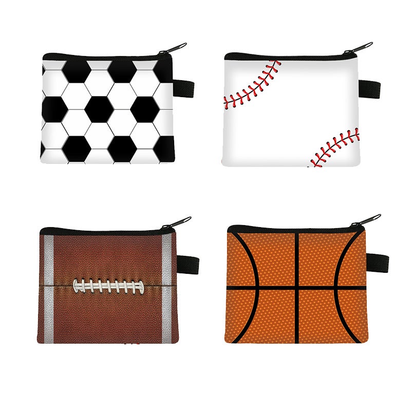 New Football Coin Card Holder For Kids, Trendy Cute Key Card Holder, Student Mini High-End Short Wallet - Image 2