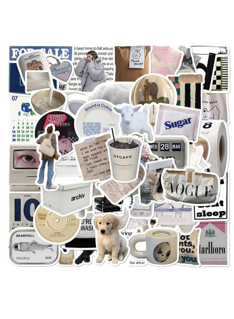 In Air Minimalist Korean Stickers, Laptop Ledger, Water Cup, Ipad Phone Case Decoration, Waterproof Sticker  - Image 1