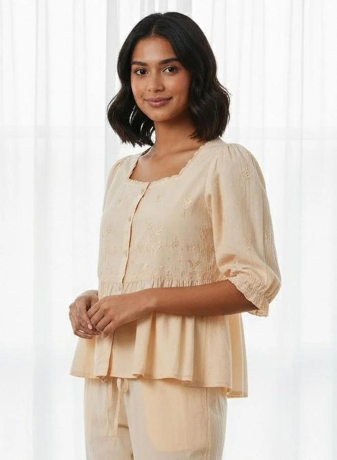 Splash FAV Pyjama Set Button Down Top & Trousers Cotton