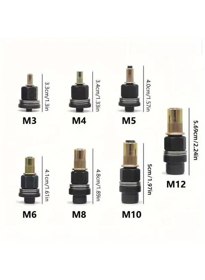 77 Pcs Manual Rivet Nut Tool Set with 7 Sizes M3 M4 M5 M6 M8 M10 M12 for Automotive Industrial Equipment - Image 4