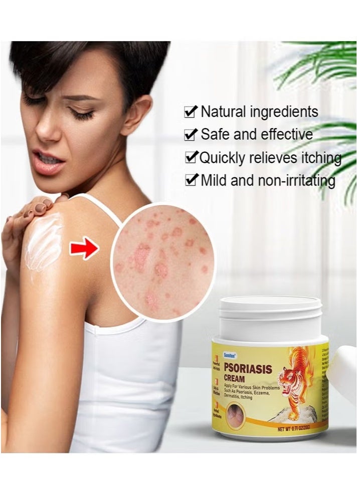 Sumifun Antibacterial Cream For Psoriasis And Eczema Antifungal Cream, Helps Eczema, Ringworm Anti-Itch Cream With Gentler And Safer Herbal Ingredients Quickly Relives Itching For Face And Body - Image 2
