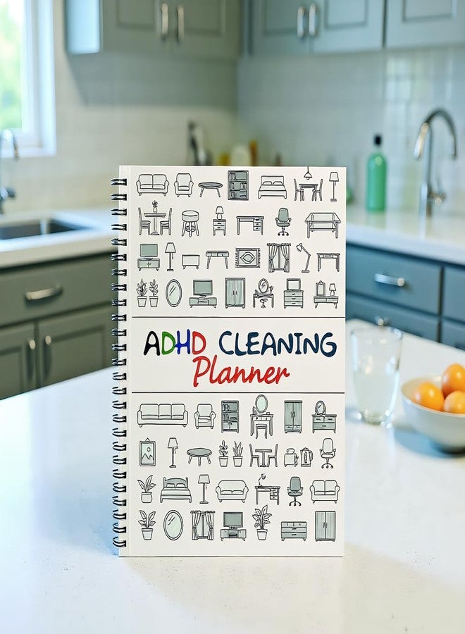UMOKO ADHD Cleaning Planner, Daily Weekly Monthly Household Cleaning Schedule, 8.27 x 11.22 inch Chore Chart Organizer - Image 4