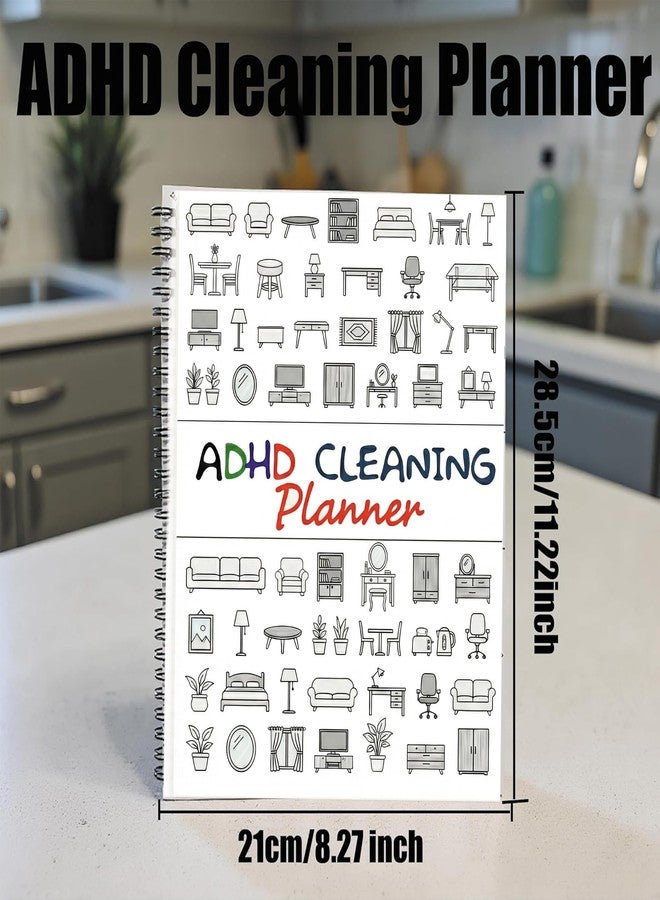 UMOKO ADHD Cleaning Planner, Daily Weekly Monthly Household Cleaning Schedule, 8.27 x 11.22 inch Chore Chart Organizer - Image 2