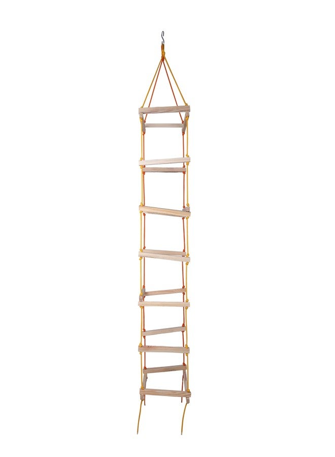 Boffle Hanging Square Ladder for Kids | Rope Ladder for Kids for Physical Activity | Tunnel Ladder Kids for Outdoor | Durable Hanging 4-Side Ladder Kids Made of Natural Wood - Image 2