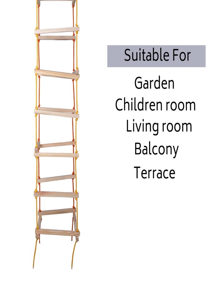 Boffle Hanging Square Ladder for Kids | Rope Ladder for Kids for Physical Activity | Tunnel Ladder Kids for Outdoor | Durable Hanging 4-Side Ladder Kids Made of Natural Wood - Image 5