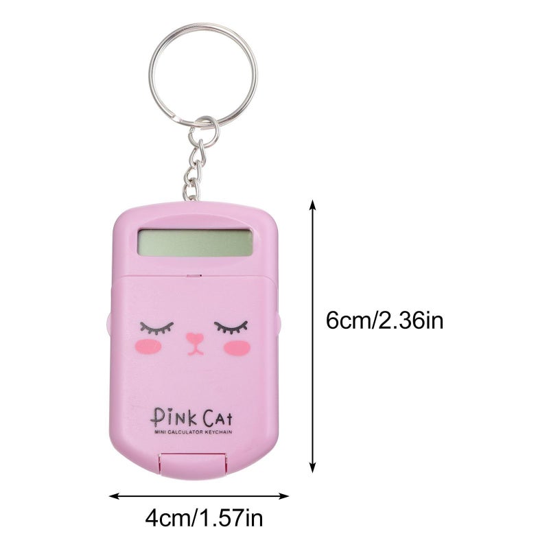 Mini Portable Calculator 2pcs Pink Dual Power for School Office - Image 5