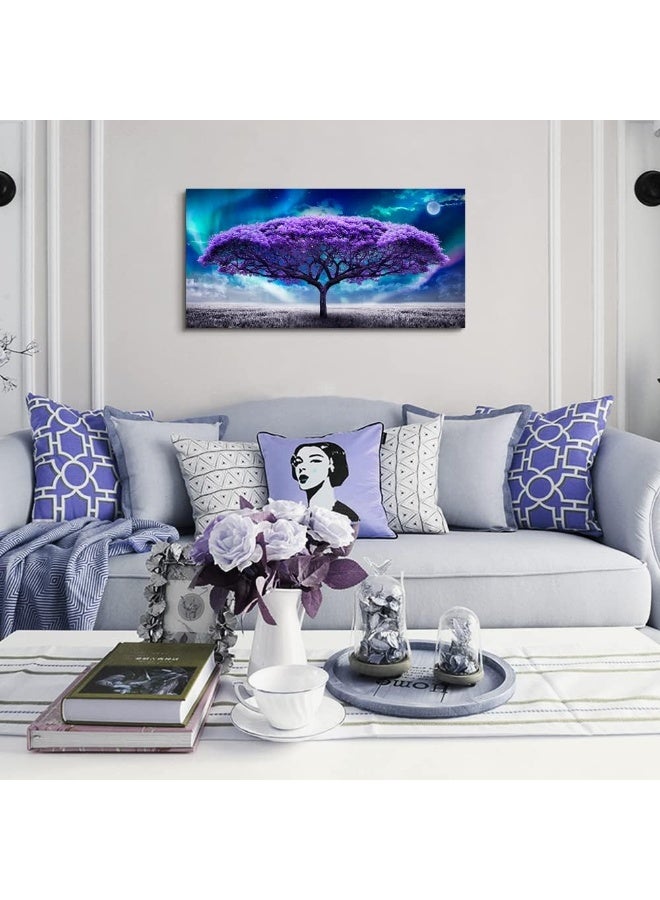 Lapremoly Canvas Wall Art For Living Room Large Size Farmhouse Wall Decor For Bedroom Purple Tree Abstract Scenery Pictures Artwork Canvas Prints Office Decor Painting Dormitory Decor Modern Home Decorations - Image 3