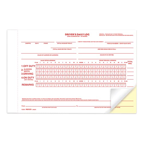 Rediform Driver's Daily Log Book, Carbon, 2 Part, 5.5 x 7.875 Inches, 31 Forms (6K681) - Image 3