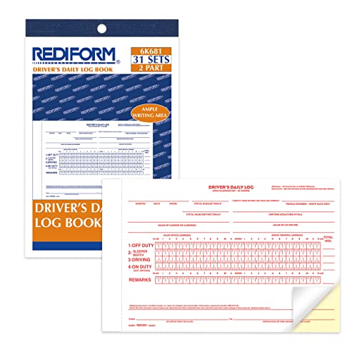 Rediform Driver's Daily Log Book, Carbon, 2 Part, 5.5 x 7.875 Inches, 31 Forms (6K681) - Image 4