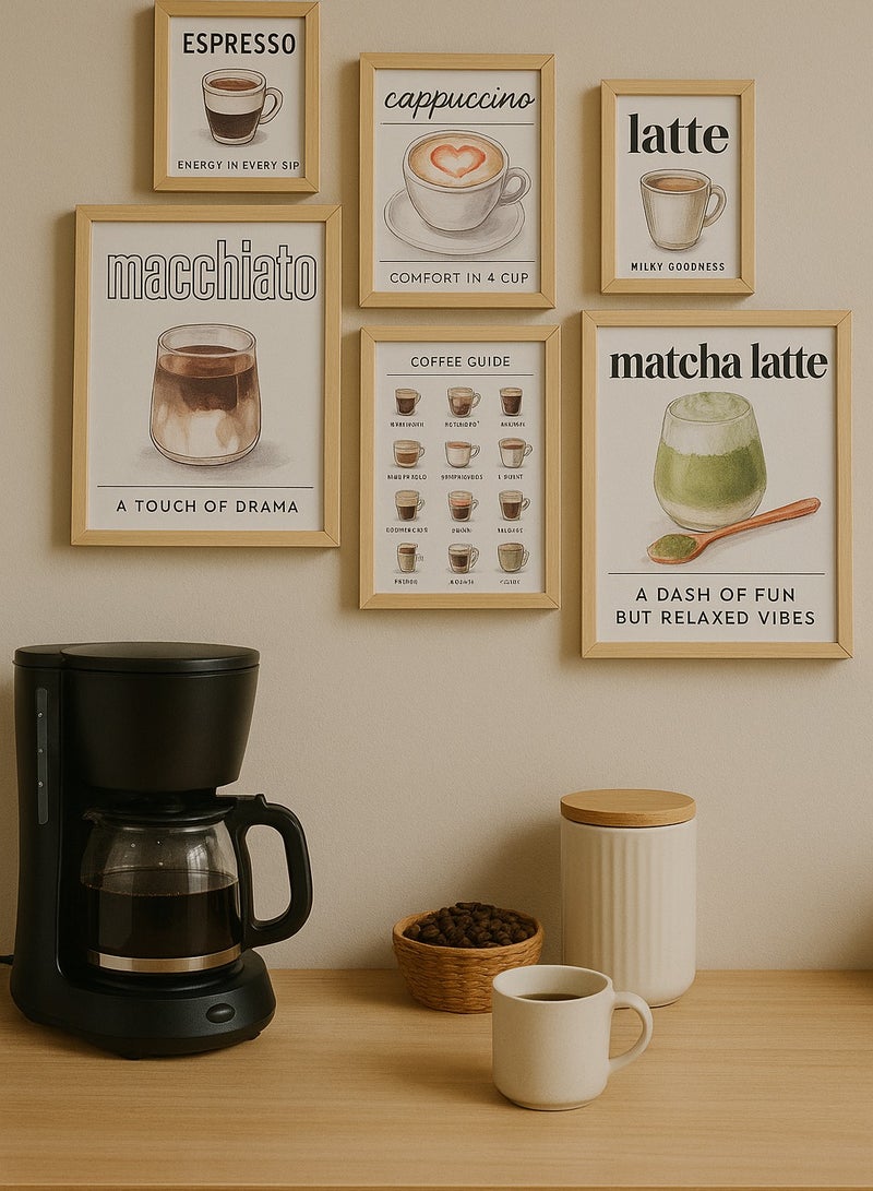 Coffee Gallery Set – Modern Gallery-Style Painting | Minimalist Home Décor | Premium Canvas Design for Kitchen, Office & Living Spaces
