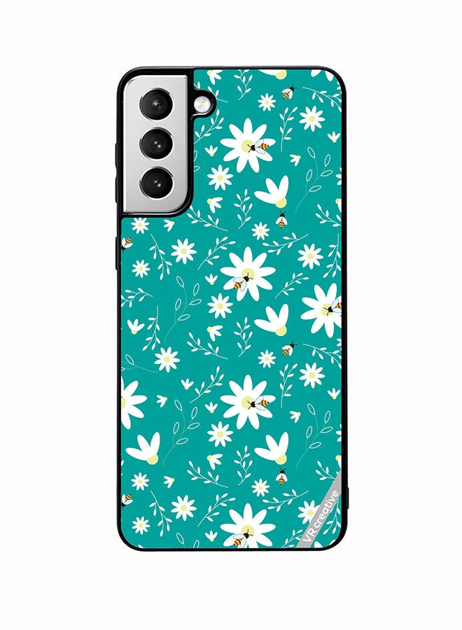 VR CREATIVE Protective Case Cover For Samsung Galaxy S22 5G Flower Design Multicolour - Image 1