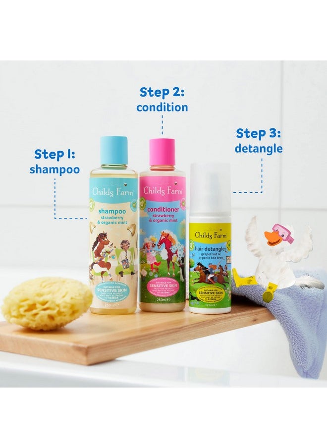 Childs Farm Kids Hair Conditioner For Dry Sensitive Skin & Scalp Strawberry & Organic Mint Conditions & Nourishes Vegan Crueltyfree 16.9 Fl Oz  - Image 5