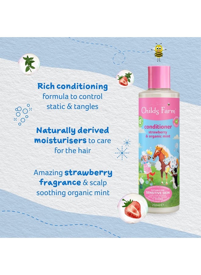 Childs Farm Kids Hair Conditioner For Dry Sensitive Skin & Scalp Strawberry & Organic Mint Conditions & Nourishes Vegan Crueltyfree 16.9 Fl Oz  - Image 4