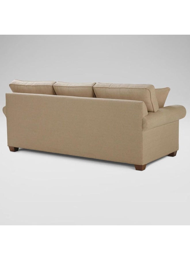 Ripple FURNITURE 3-Seater Living Room Sofa, Fabric, Rolled Arms, Wooden Legs - Image 4