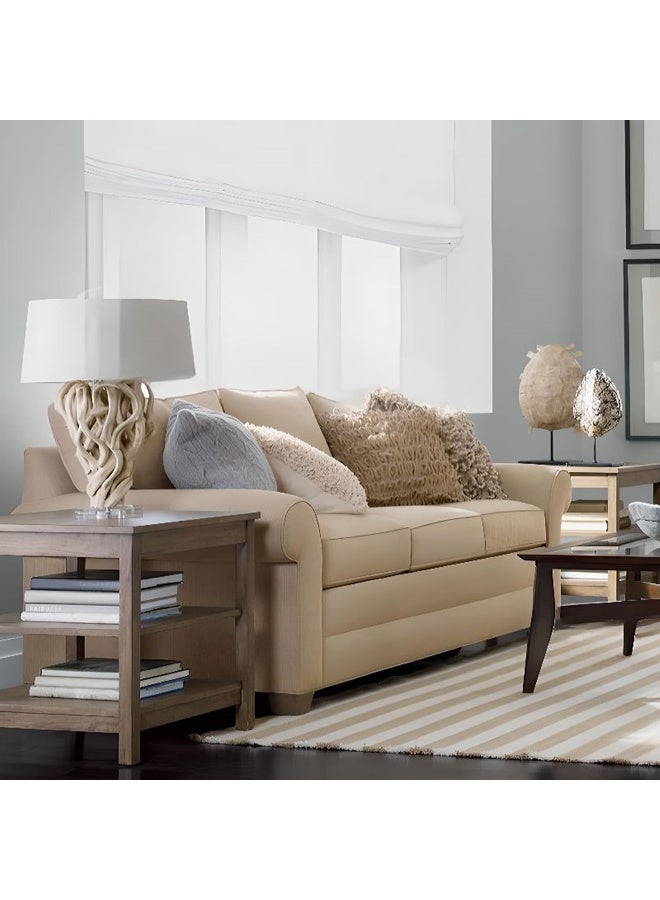 Ripple FURNITURE 3-Seater Living Room Sofa, Fabric, Rolled Arms, Wooden Legs - Image 2