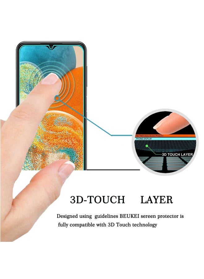 Beukei (3 Pack) Compatible for Samsung Galaxy A23 Screen Protector Tempered Glass,Touch Sensitive,Case Friendly, 9H Hardness - Image 2