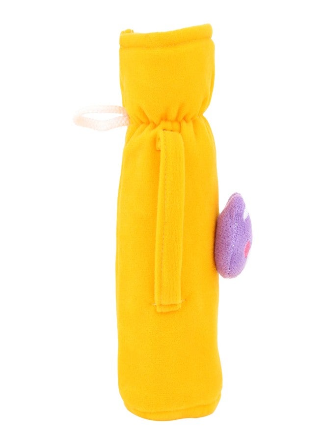 MW PRINTS Soft Plush Stretchable Baby Feeding Bottle Cover Easy to Hold Strap with Animated Cartoon Suitable for 125 ML-250 ML Feeding Bottle (Red & Yellow) - Image 3