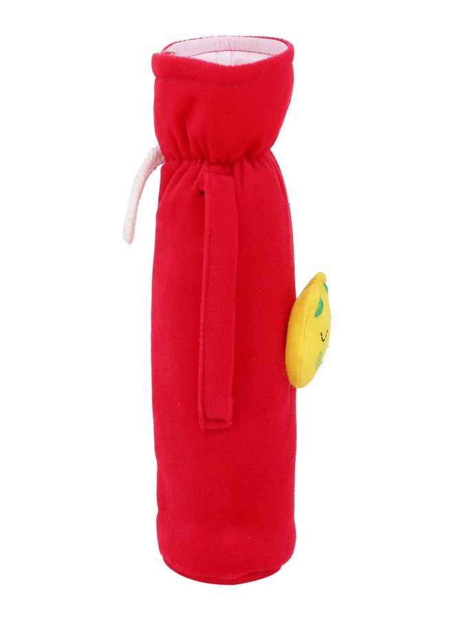 MW PRINTS Soft Plush Stretchable Baby Feeding Bottle Cover Easy to Hold Strap with Animated Cartoon Suitable for 125 ML-250 ML Feeding Bottle (Red & Yellow) - Image 4