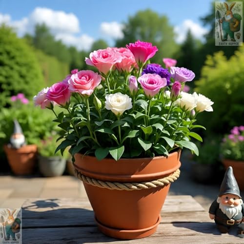 Earth Hopper 50+ SEEDS Lisianthus Flower Mix Colors Seed Pack, Easy Care & Fragrant & Air Purifying for Indoor & Outdoor Gardening. - Image 4