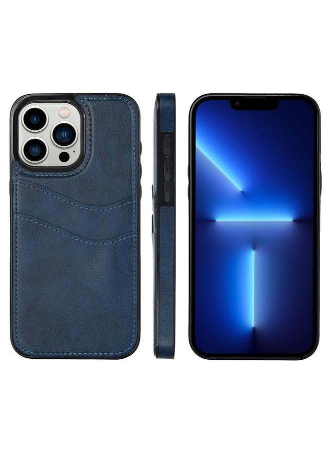 Zaboon Case For iPhone 13 Pro Litchi Leather Skin Card Slots Phone Case - Image 1