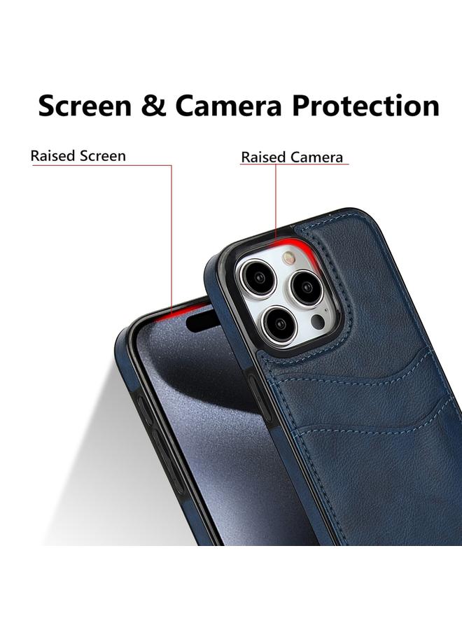 Zaboon Case For iPhone 13 Pro Litchi Leather Skin Card Slots Phone Case - Image 5