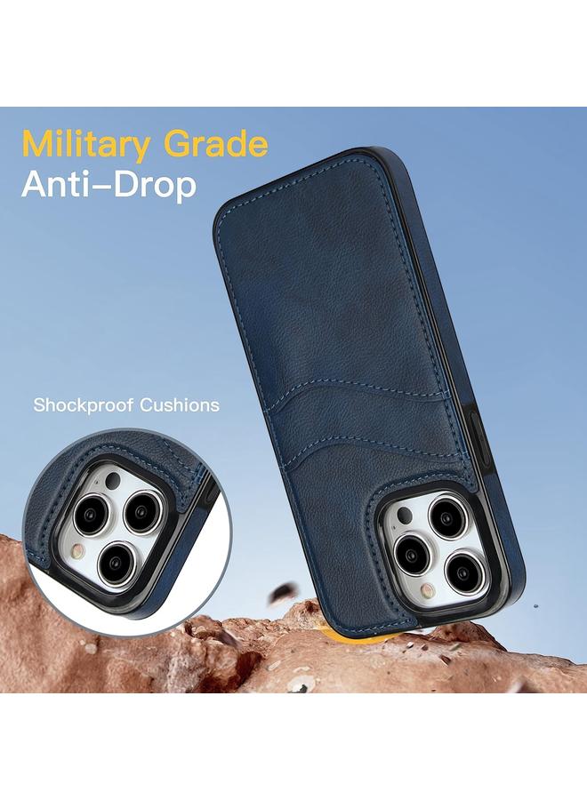 Zaboon Case For iPhone 13 Pro Litchi Leather Skin Card Slots Phone Case - Image 3