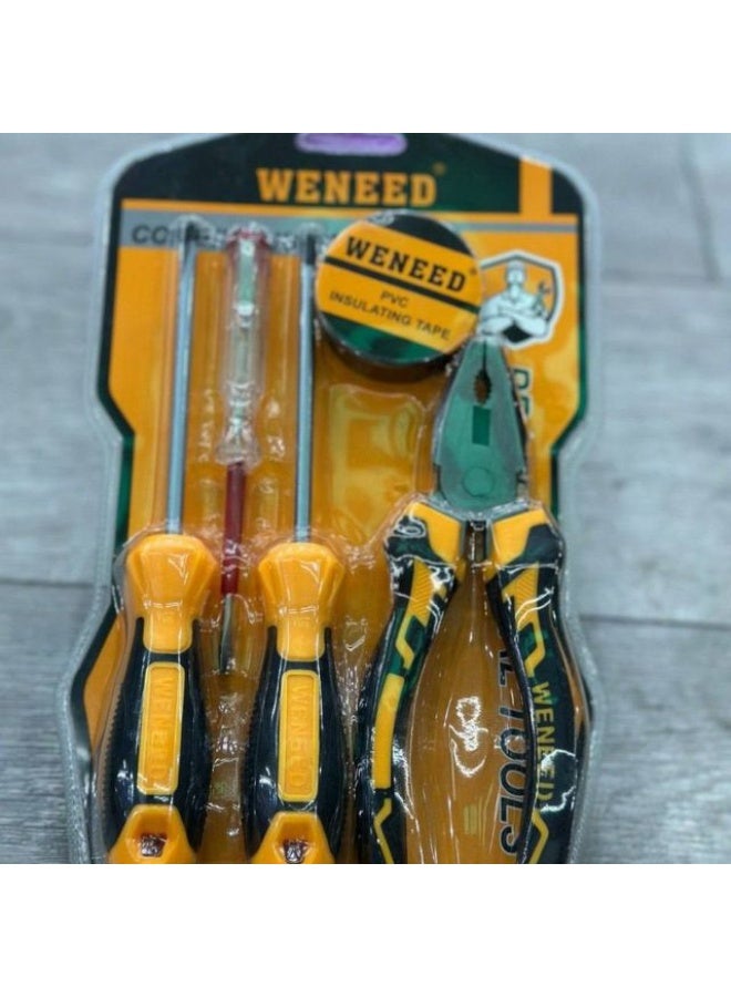 طقم عِدّة احترافي 3 في 1 — زراديّة عالية الجودة مع مفكين متعددي الاستخدام (AS-15 6038 1*5)