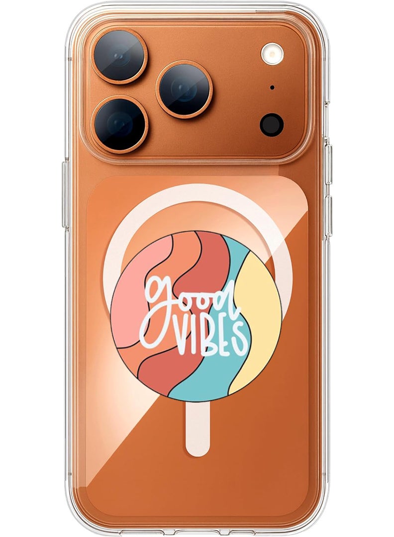 Theodor Magnetic Case for Apple iPhone 17 Pro Max Compatible with MagSafe Wireless Charging, Shockproof Phone Bumper Cover - Good Vibes - Image 1