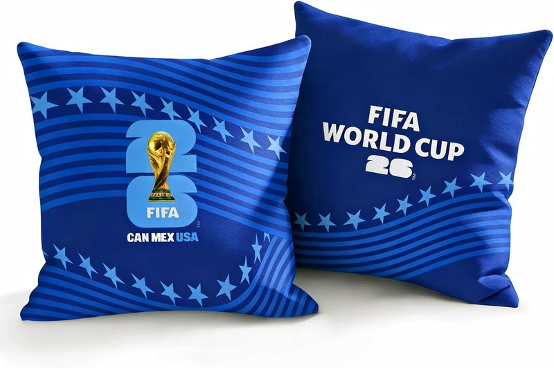 MESUCA FIFA World Cup Plush Cushion Pillow, 15.7x15.7 Inch, Soccer Room Decor (FIFA-U.S.A) - Image 1