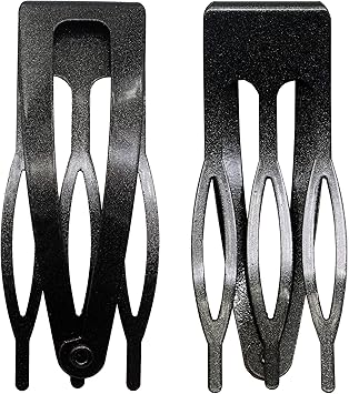 Dofash Double Grip Hair Clips Hair Barrettes Snap Hair Clips Metal Hair Grips Accessories Black 6pcs - Image 2