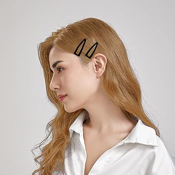 Dofash Double Grip Hair Clips Hair Barrettes Snap Hair Clips Metal Hair Grips Accessories Black 6pcs - Image 5