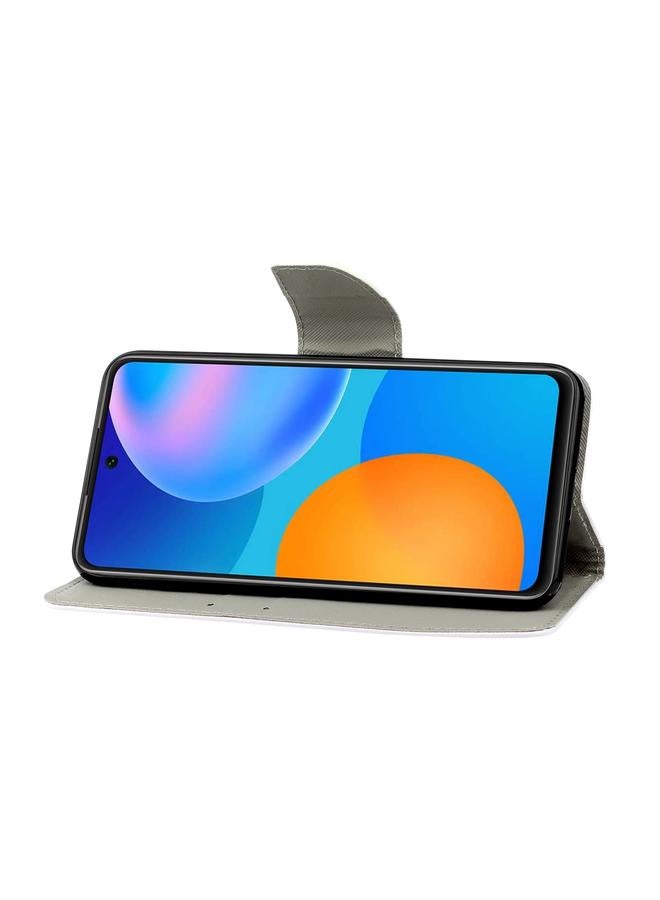 Zaboon Case For Huawei P Smart 2021 Coloured Drawing Pattern Leather Phone Case - Image 5