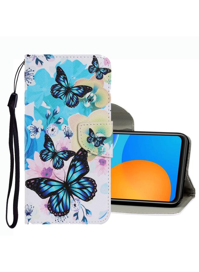 Zaboon Case For Huawei P Smart 2021 Coloured Drawing Pattern Leather Phone Case - Image 1