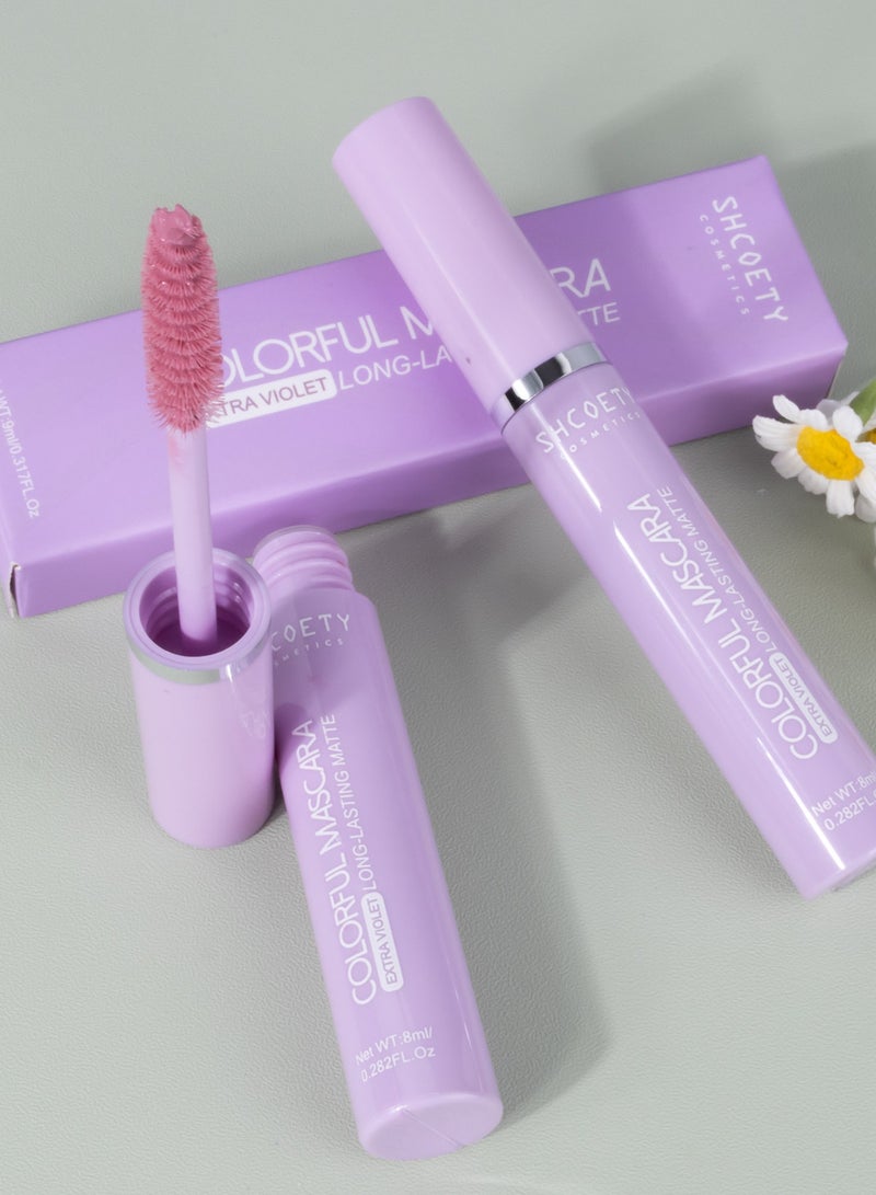 SHCOETY ماسكارا للنساء مقاومة للعرق تدوم طويلاً مقاومة للماء بنفسجي - Image 2