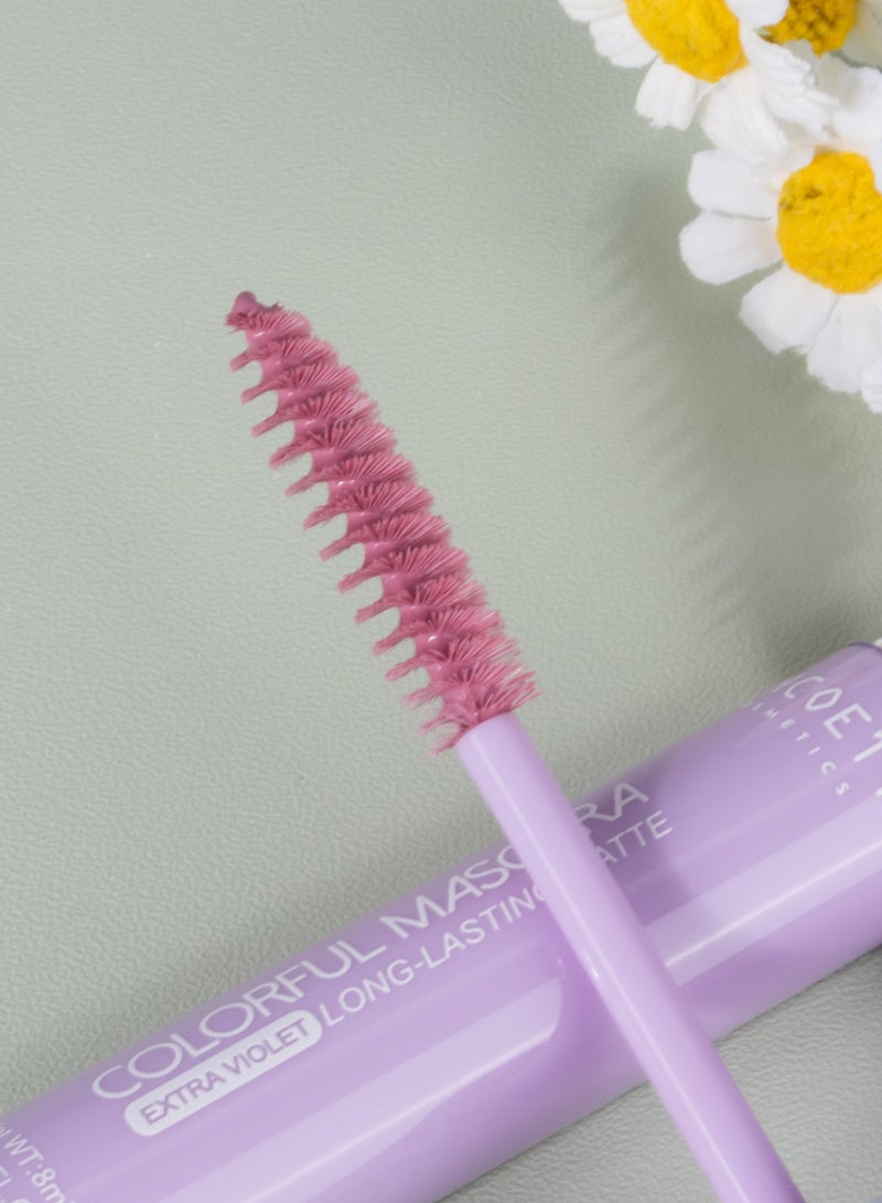 SHCOETY ماسكارا للنساء مقاومة للعرق تدوم طويلاً مقاومة للماء بنفسجي - Image 4