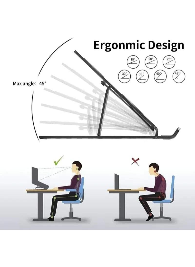 Portable Lightweight Breathable Laptop Stand for Laptop and Tablet Portable Travel Portable - Image 3