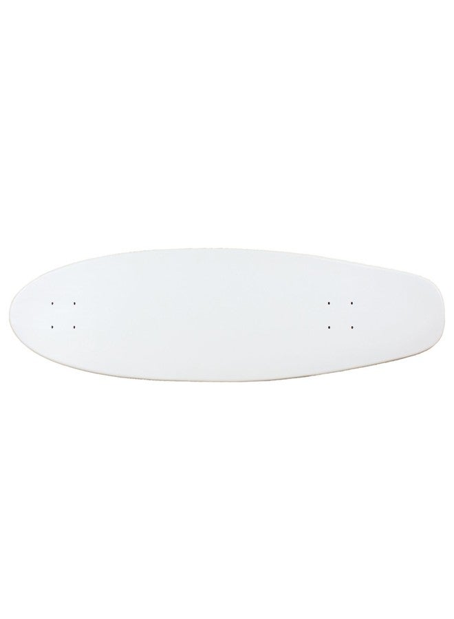 MOOSE Longboard Skateboad Deck 9" x 40" Kicktail Cruiser Maple White - Image 1
