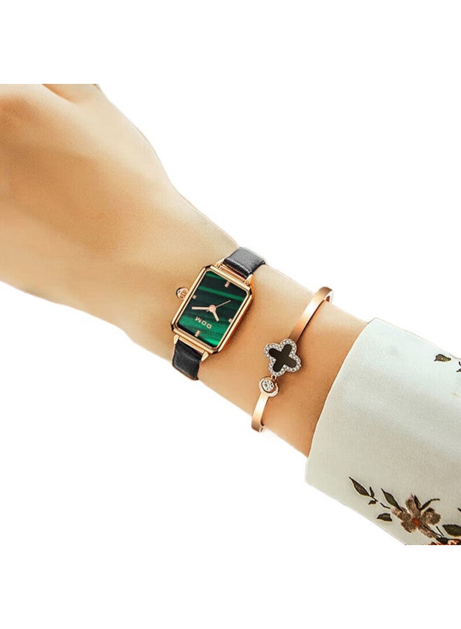 DOM Xiaolu Biao Watch, Women'S Vintage Square Simple Fashion Small Dial, Quartz, Valentine'S Day Birthday Gift For Girlfriend - Image 2