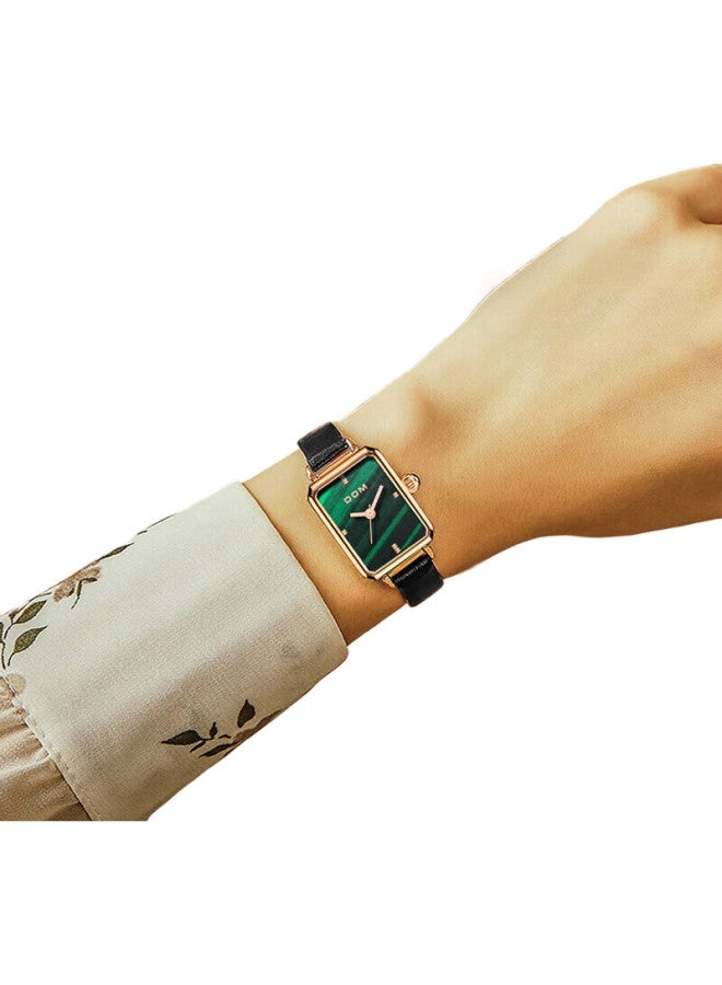 DOM Xiaolu Biao Watch, Women'S Vintage Square Simple Fashion Small Dial, Quartz, Valentine'S Day Birthday Gift For Girlfriend - Image 3