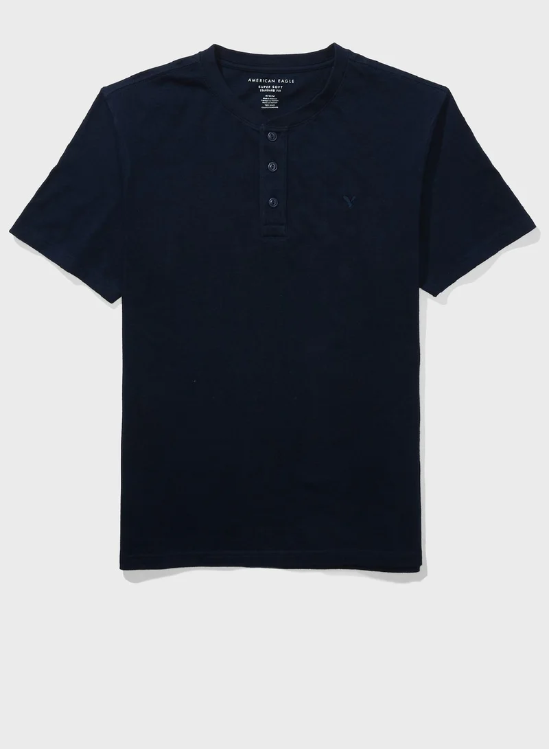 American Eagle Essential Henley T-shirt