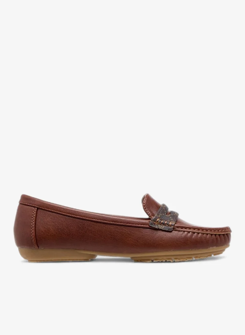 Le Confort Monogram Print Slip-On Moccasins