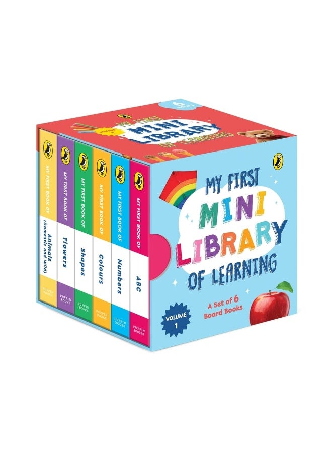 My First Mini Library of Learning (Volume 1): Abc, Numbers, Colours, Shapes, Flowers, Animals  - Image 1