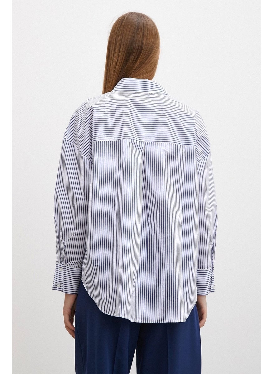 Pinstripe Poplin Shirt Blue - pzsku/Z7CA1898E2C6AD478A26FZ/45/_/1741336186/46962bf4-96b0-466a-a907-e3b2b13b8716