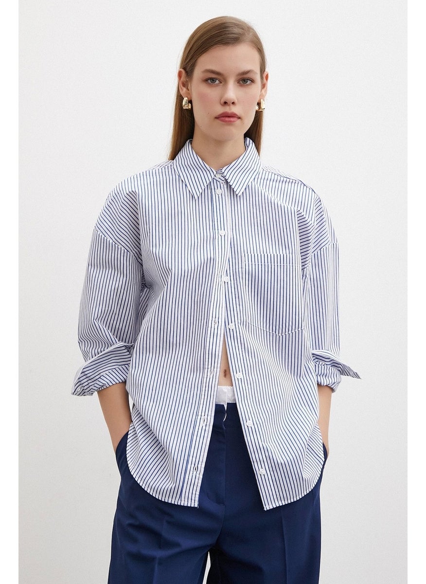 Pinstripe Poplin Shirt Blue - pzsku/Z7CA1898E2C6AD478A26FZ/45/_/1741336344/3ba8b451-a731-463b-91cf-aaa81285031b