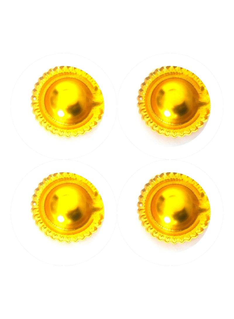 Pack Of 4 Metal Diya Lamp Golden Color 2.5 Inch Each - Image 2