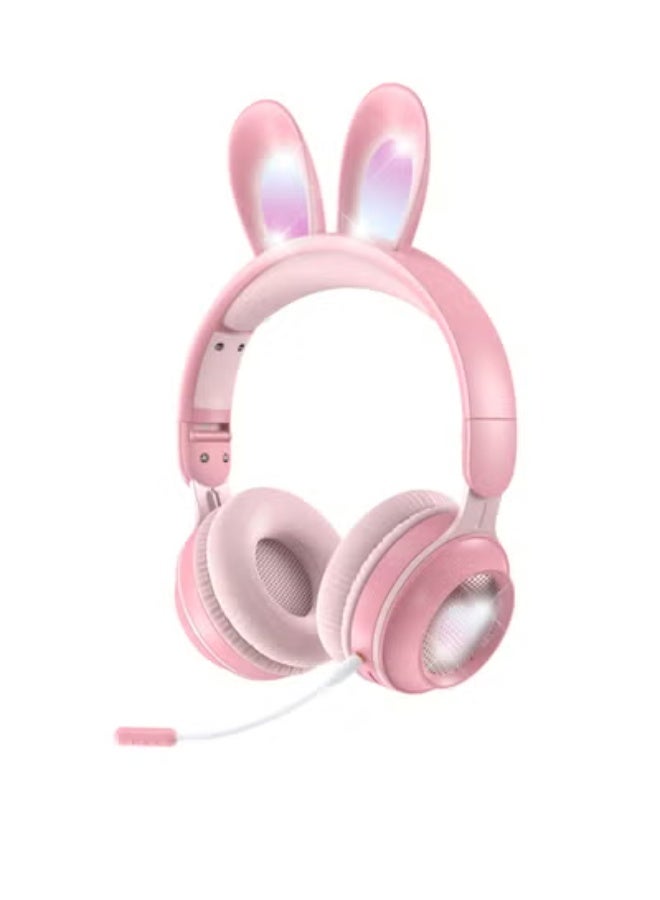 GULFLINK Bluetooth Wireless Headphones for Kids Teens Adults Pink - Image 1