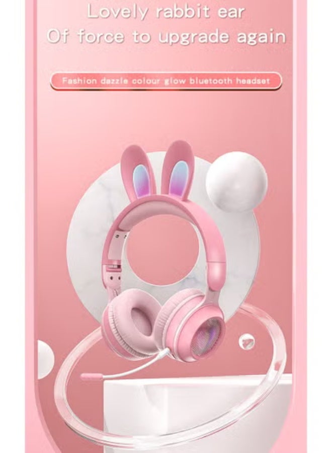 GULFLINK Bluetooth Wireless Headphones for Kids Teens Adults Pink - Image 2