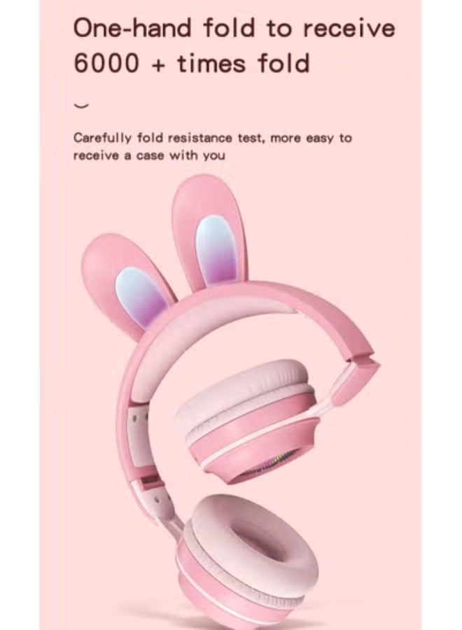 GULFLINK Bluetooth Wireless Headphones for Kids Teens Adults Pink - Image 4