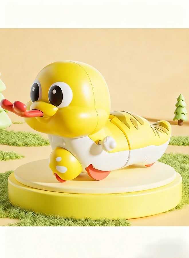 Baby crawling toys, [2 sets in pink and yellow] Electric crawling toys, baby prone time music toys, baby crawling and head-lifting educational toys, 0-3-6 months baby music crawling toys, 7-8, 9-10, 12-18 months baby music crawling toys, early education lighting music walking toys, ideal gifts for children - Image 1