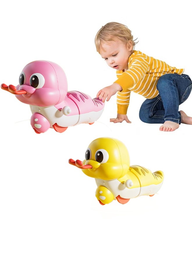 Baby crawling toys, [2 sets in pink and yellow] Electric crawling toys, baby prone time music toys, baby crawling and head-lifting educational toys, 0-3-6 months baby music crawling toys, 7-8, 9-10, 12-18 months baby music crawling toys, early education lighting music walking toys, ideal gifts for children - Image 5